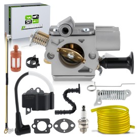 partszen 11411200606 11411200646 Carburetor Tune Up Kit for Stihl MS271 MS291 MS271C MS291C Chainsaw for Zama C1Q-S252 C1Q-S211 C1Q-S211B C1Q-S246 with Ignition Coil