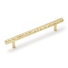 KOPPALIVE 2-Pack Solid Brass Kitchen Cabinet Pulls, Gold Modern T-Bar
