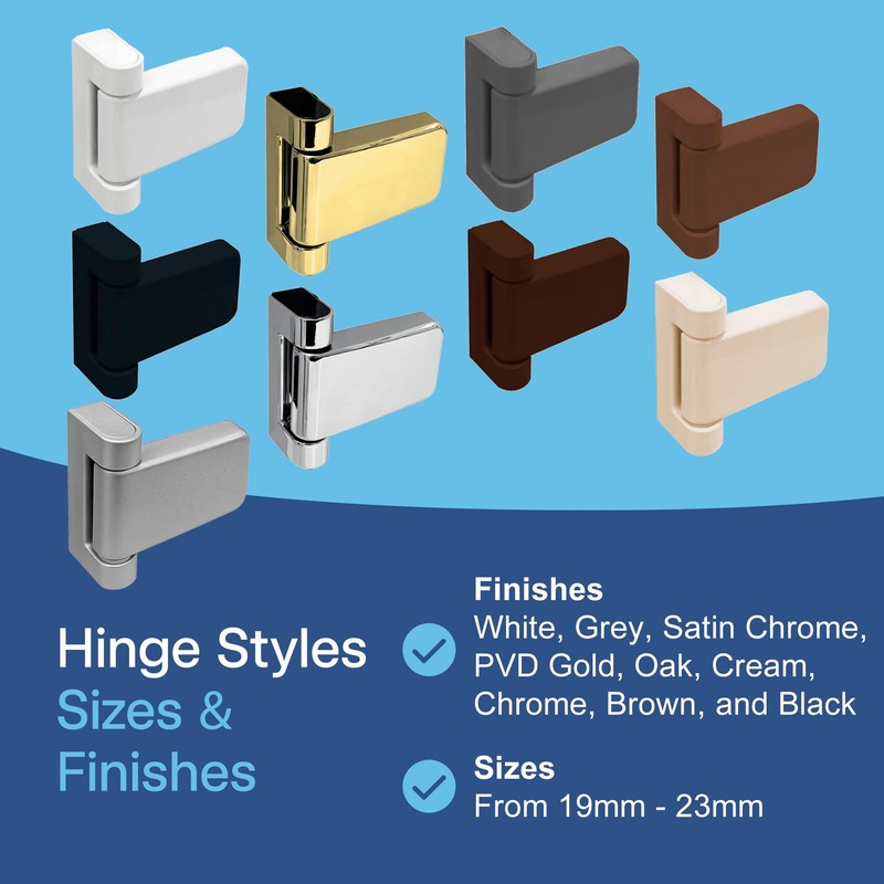 UAP 3D Adjustable T Flag Axis Door Hinges - High
