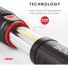 NEBO SLYDE+ 300 Lumen LED Flashlight & Red COB Work