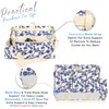 FifthStart Multiuse Large Blue Floral Diaper Caddy with Waist, Shoulder