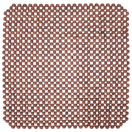 GLEAVI Beaded Car Seat Cushion 16.92X16.53 Inch Breathable Cooling Wooden Bead Seat Pad for Car Driving Office Chair Vehicle Comfort Mat