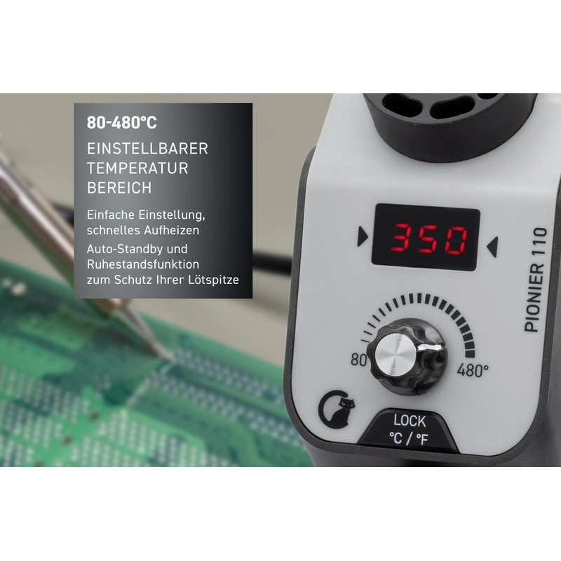 GALLUNOPTIMAL Pionier Soldering Station 110 - 68 Watt - Temperature