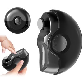 Electric Nail Clippers, 2 in 1 Polishing Automatic Electric Nail Clipper, 2 Speed Electric Nail Trimmer, Nail Grinder for Babies, Kids, Adults, Seniors (Black)