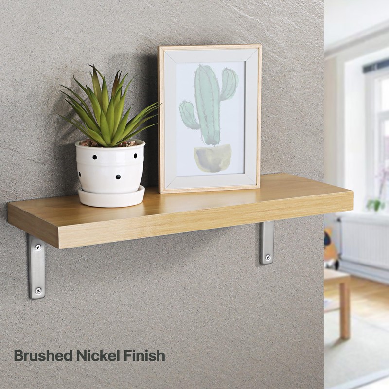 SAYAYO Wall Shelf Bracket 6 x 5 Inch, Stainless Steel