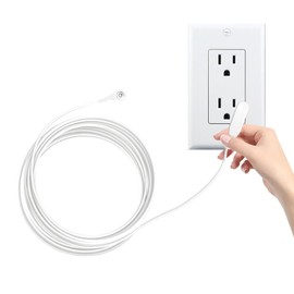 Grounding Cord, Replacement Grounding Cable Accessories for Grounding Sheets. Fits All Popular Brands White, 15 Feet