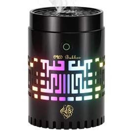 Portable Mini Incense Burner Bakhoor, Bakhoor Burner Electric with Remote Control, LightRechargeable USB Aroma Diffuser Electric Arabic Incense Holder Muslim Home