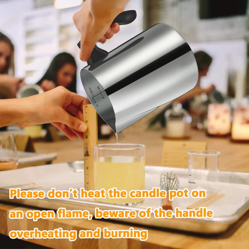 Candle Making Pouring Pot, 32oz Double Boiler Wax Melting Pot,