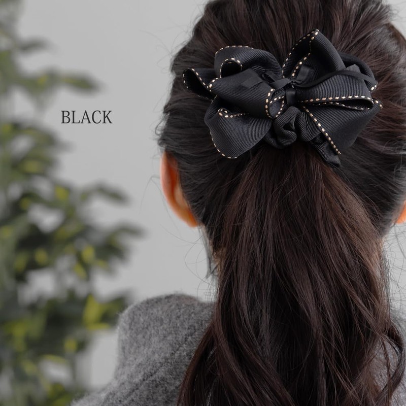 JewelVOX Hair Accessories, Scrunchy, Hair Elastic, Ribbon, Grosgrain Stitching, Pink,