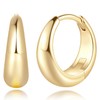 Degerde Gold Hoop Earrings for Women 14K Gold Earrings for