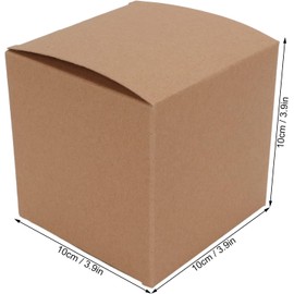 15PCS Caja de regalo de papel Kraft, Caja de regalo de dama de honor Papel Kraft, Caja de regalo de padrinos de boda de decoración de bricolaje Cajas de regalo reciclables 10 x 10 x 10 cm/3.9 x 3.9 x