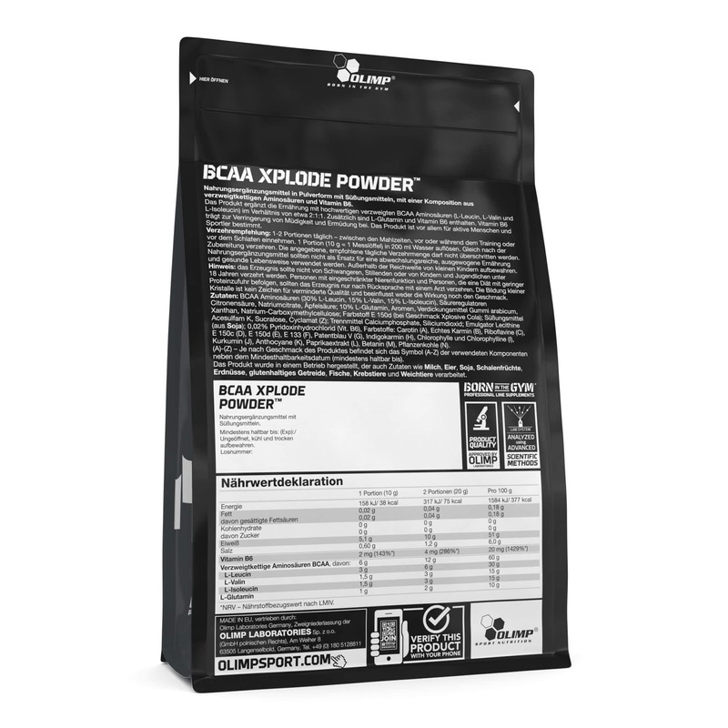 Olimp BCAA Xplode Powder (1000 g) - Zitrone