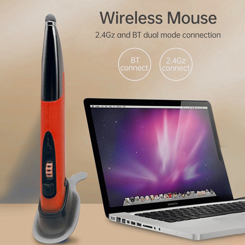 2.4G Wireless Mouse Pen 4 Keys Vertical Pen-Shaped Stylus BT
