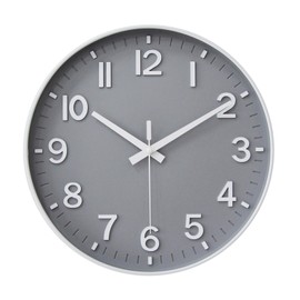 HZDHCLH Wall Clock 12 Inch Silent Non Ticking Quartz Modern Decorative Clock for Office Classroom Home Living Room Bedroom(gray)