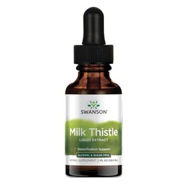 Swanson Milk Thistle Liquid Extract (Alcohol- & Sugar-Free) 1 fl Ounce (29.6 ml) Liquid