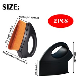 LEZED Tyre Shine Applicator Brush, Pack of 2, Brush Tyre Dressing Applicator with Handle, Reusable Tyre Care Brush, Brown, Car Detailing Brush, Car Cleaning Brush, Car Interior Dust Brush