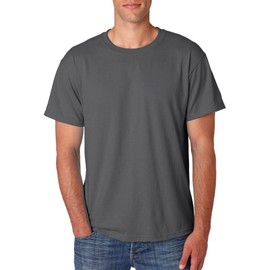 Jerzees 5.6 oz. 50/50 Heavyweight Blend T-Shirt (29M) Charcoal Grey, L (Pack of 2)