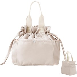 AOTM Insulated Lunch Bag for School, Work, Travel (Khaki)