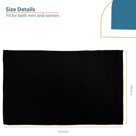 Batex 100% Cotton Terry Black Fingertip Towels Set of 4, 11 x 18 Inches Towels for Bathroom, Terry Towels with Hemmed Ends