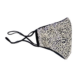 Save the Girls Animal Print Masks (Beige with Grey Spots) – Adjustable Fashion Face Mask – Cute Face Mask Made of Cotton/Poly Blend – Womens Fashion Face Mask, Reusable Mask