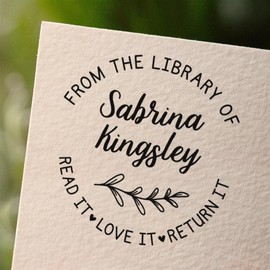 from The Library of Book Stamps | Custom Stamp | Ex Libris | Great for Personalizing Books I Multiple Designs:_12