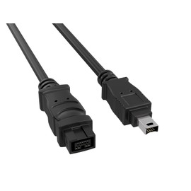 CableLeader 3ft FireWire 800 IEEE-1394b 9-Pin to 4-Pin Male to Male Data Transfer Cable for for MacBook, Mac Mini, iMac PC, Digital Cameras, 9-Pin/4-Pin IEEE 1394a, High Speed Firewire Cable, Black