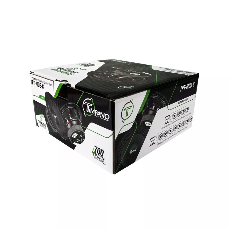 TIMPANO AUDIO (2) 8" MIDRANGE TIMPANO 700WATTS TPT-MD8-8 CAR PRO