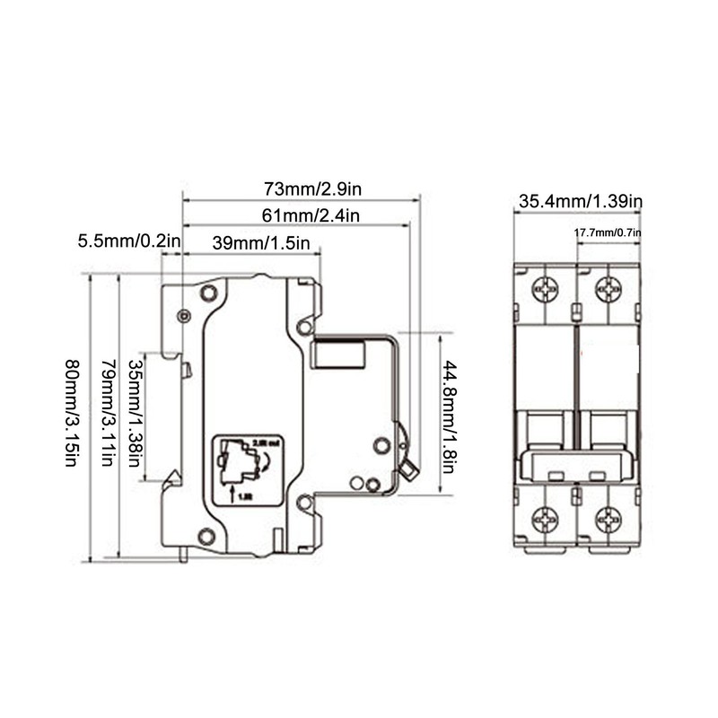 DC Miniature Circuit Breaker 2P Solar PV System 50A DIN