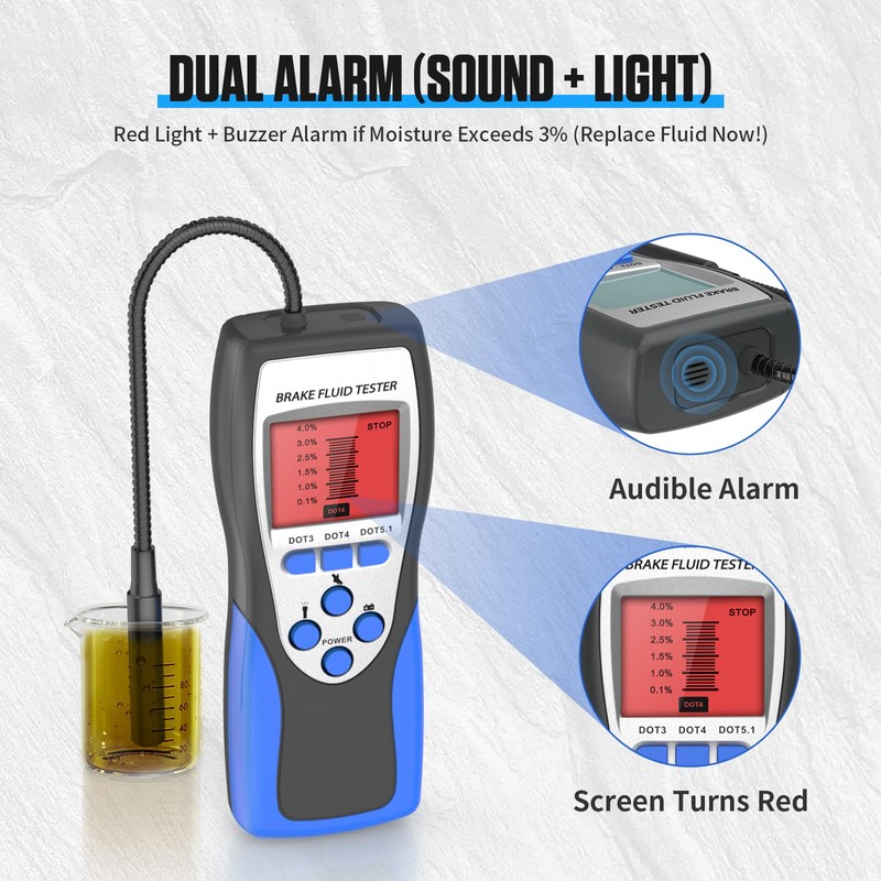 Brake Fluid Tester, BELEY F60 Brake Fluid Moisture Tester for