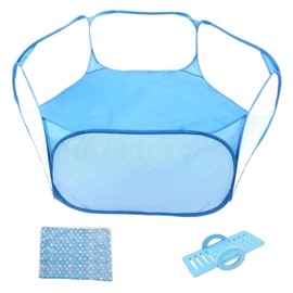 Hamster Playpen Guinea Pig Playpen Bunny Breathable & Transparent Playpen with Mat for Chinchilla Hedgehog Rat Foldable and Easy to Carry