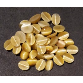 TIGEREYE. Lighter honey color. 9 x 7 mm ovals.