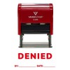 DENIED By Date Self Inking Rubber Stamp (Red Ink) Medium