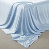 Counfeisly Satin King Flat Sheet, Luxury and Silky Soft Bed