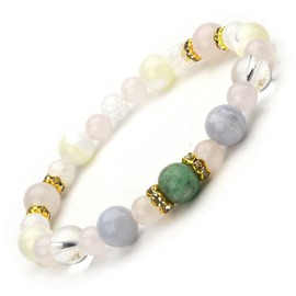 Happy Bomb Birthstone Combination Power Stone Bracelet Natural Blue Lace Quartz