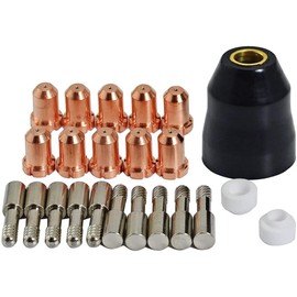 RIVERWELD Thermal Dynamics Plasma Electrodes 9-6506 Tips Nozzles 9-6501 Shroud Shield Cups 9-6003 Ring Swirl 9-6507 for PCH25 38 PCH M-28 PCH M-35-40 Plasma Cutter Torch 23pcs