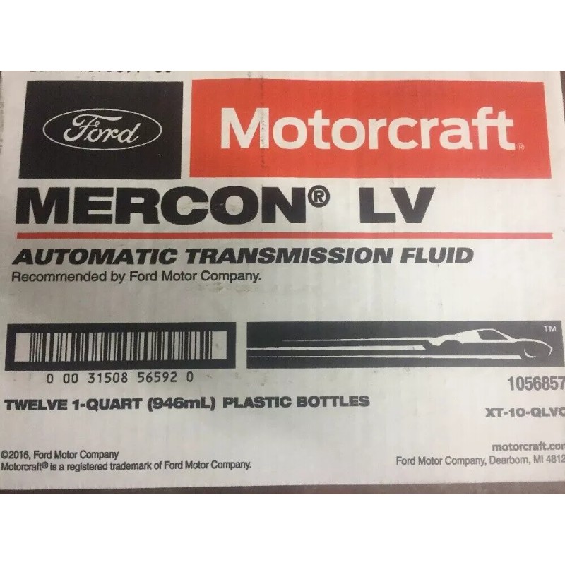 Motorcraft Mercon LV Automatic Transmission Fluid 12 Quarts Pack (For