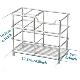 Timotech Soporte para Cepillo de Dientes de Acero Inoxidable, Porta Cepillo de Dientes para Baño, Soporte para Pasta de Dientes, Organizador de Cepillos de Dientes, Accesorios de Baño (Plateado)