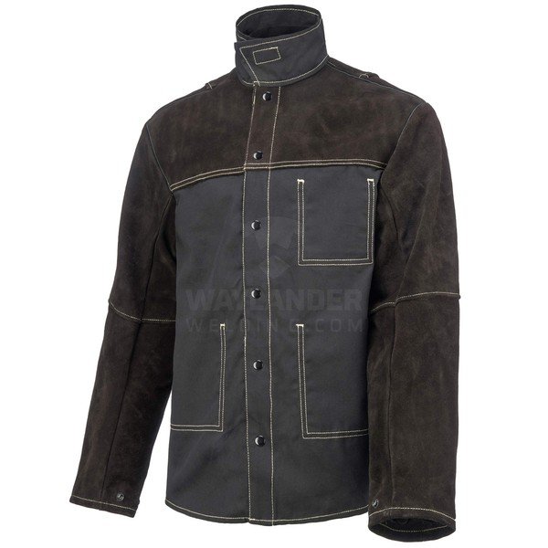 Waylander DURIN Leather Welding Jacket | Split Cowhide Leather Shoulders