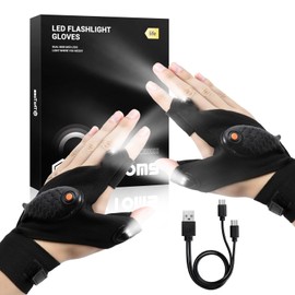 ThxToms LED Gloves with Light, Gifts for Men, Christmas, Fishing Accessories, Fishing Gift, Technology Gadgets for Men