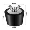 4 Pack 45mm Rubber Pool Winterizing Expansion Plugs with Stainless