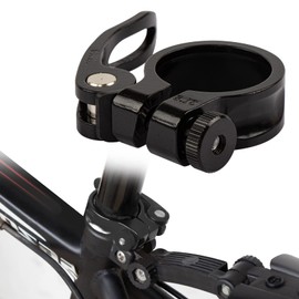 PSLER Bike Seat Post Clamp Bicycle Quick Release Seatpost for Mountain Tube Bike 31.8mm MTB Bike Road Bike Casual Bike Seatpost Clamp (Black-31.8mm)