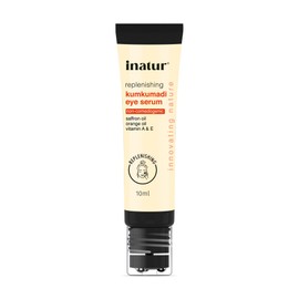 Inatur Kumkumadi Eye Serum 10 ml, Reduces Dark Circle, Uplifting Eye Serum, Organic, Cruelty Free, Firms & Brightens, Reduce Puffiness,
