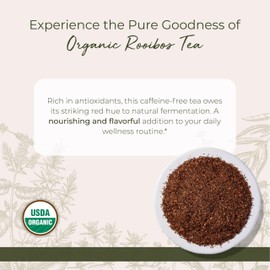 Starwest Botanicals Rooibos Tea Organic - Red Rooibos Herbal Tea Loose Leaf, Caffeine Free, Source of Antioxidants, Cut & Sifted, Certified Kosher, Non GMO - Bulk 1 lb Bag