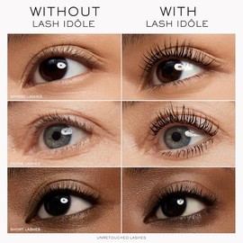 Lancme Lash Idle - Rimel a Prueba de Agua con Efecto Abanico, Volumen y Levantamiento, Enriquecido con T Blanco, Larga Duracin 24 H, 8 ml             