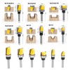 6Pcs Flush Trim Bit 6mm Shank Pattern Router with Bearing
