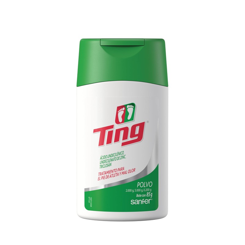 Ting Polvo Talco Antimicótico para Pies Control de Humedad, 85