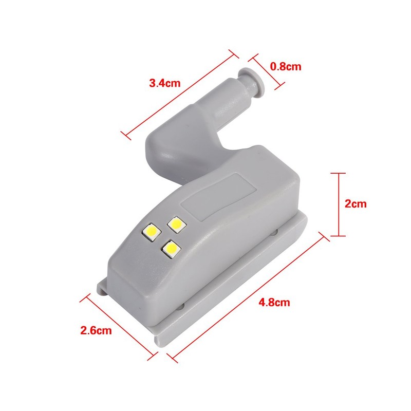 VBESTLIFE 10Pcs Universal Cabinet Cupboard Wardrobe LED Hinge Light for