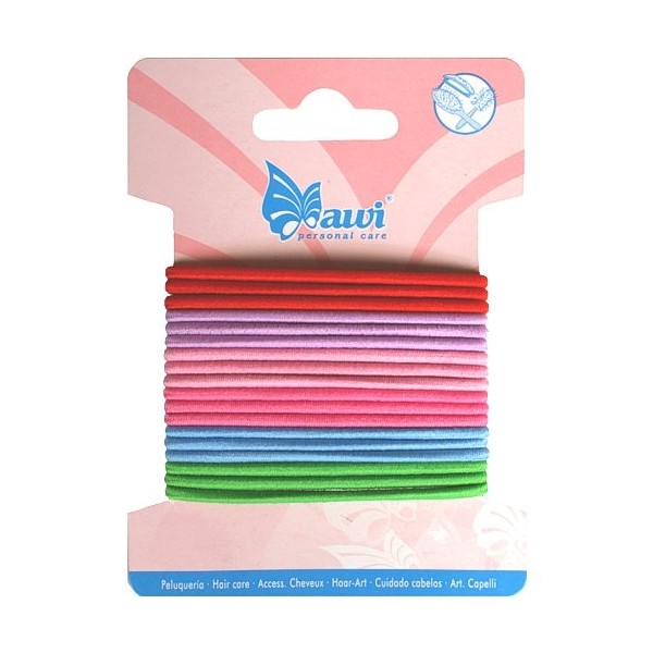 18 hair bobbles Assorted Colours (Assorted Hair Accessories Hairband Metal-Free – Thickness: 2.5 mm, 1711 1)