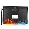 Pack of 2 Fireproof Document Bags with Lock, 37 x