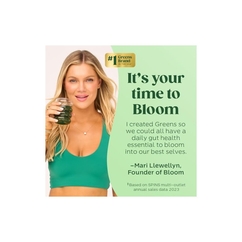 Bloom Jugo Verde en Polvo Sabor Fresa-Kiwi 181 Gramos 30